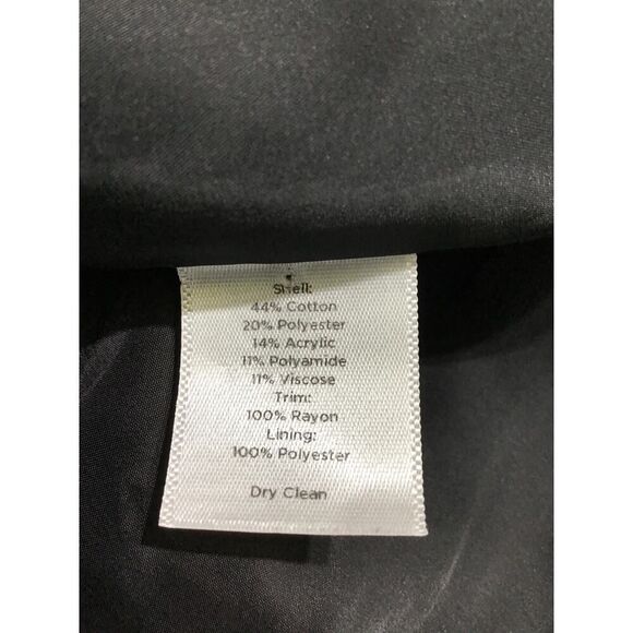 Talbots SM Black Cotton Blend Blazer with One Button Closure - Picture 7 of 7